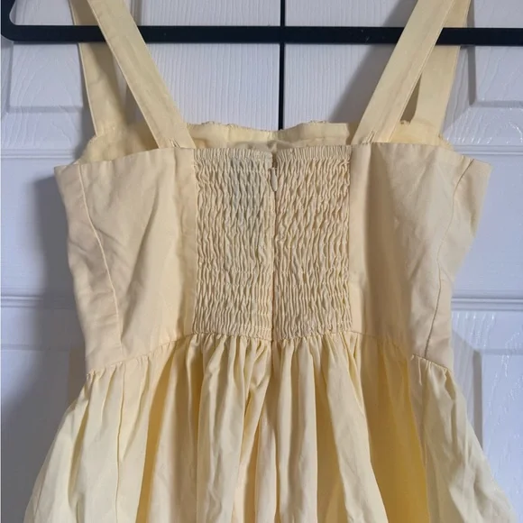 Anthropologie Butter Yellow Smocked Dress - Picture 5 of 5
